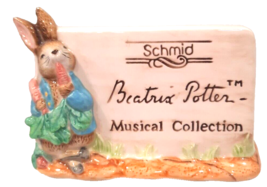 Schmid Peter Rabbit Beatrix Potter Musical Collection Dealer Sign - £36.71 GBP