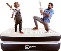 Ciays Inflatable Air Mattress With Built-In Pump, Elevated Blow Up, Family. - £75.91 GBP