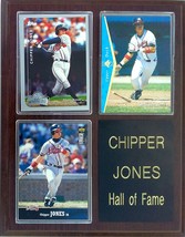 Chipper Jones Atlanta Braves 3-Card 7x9 Plaque - £18.34 GBP