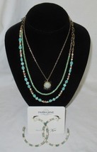 PARK LANE Sparkle Box exclusive 000JADE Necklace+ 3" extension and Hoop Earrings - £104.85 GBP