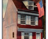 Betsy Ross House Philadelphia Pennsylvania PA Linen Postcard P23 - $2.92