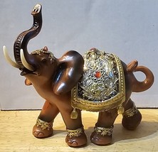 Elephant Wild Animal Fortune Trunk Up Good Luck Power Tusks Figurine #2 - £19.09 GBP