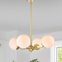 Warehouse of Tiffany IMP09H-4G 4-Light Dioneesha Metal Chandelier - Matte Gold - £138.50 GBP