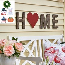 9-Pc Interchangeable HOME Sign Indoor Outdoor Porch Living Room Wall Art Decor - £22.61 GBP