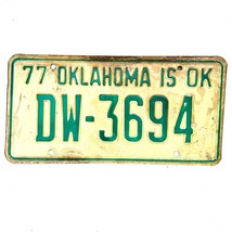 1977 United States Oklahoma Dewey County Passenger License Plate DW-3694 - £14.89 GBP