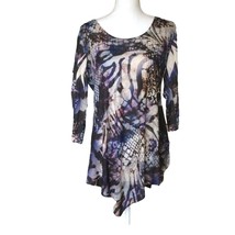 B.L.E.U. Embellished Top Womens Size M Keyhole Back Tunic - $18.53