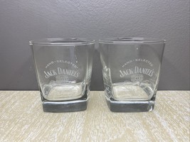 Jack Daniel&#39;s Single Barrel Hand Selected Whiskey Square Weighted Bottom Glasses - £8.90 GBP