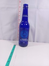 BUDWEISER BUD LIGHT PLATINUM 12 oz COBALT BLUE GLASS BEER BOTTLE crafts - $3.86