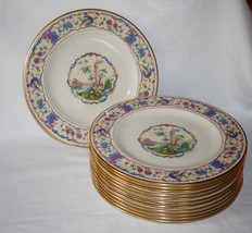 Set of 12 Belleek Coxon D-1071 Dinner Plates - £959.22 GBP