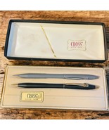 Vtg Cross Classic Black Grey Mechanical Pencil Set Conrail Trains Logo USA - $47.79 CAD