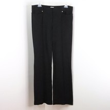 Cache Women&#39;s 6 Solid Black Rayon Nylon Stretch Bootcut Trouser Pants - $22.00