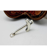 Solid 3D Silver Hammer Charm, 925 Sterling Silver, Handmade Tool Pendant... - £27.55 GBP