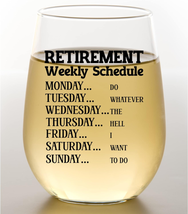 Funny Retirement Gift Wine Glass for Women - Humorous Gifts for Retired Mom, Aun - £21.55 GBP