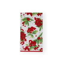 Caspari Christmas Berry Paper Guest Towel Napkins in Red - 15 Per Package, 4 Pac - £24.20 GBP