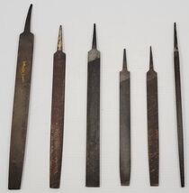 *J7) Vintage Mixed Lot of 6 Hand Files Machinist Bastard Half Round - $19.79