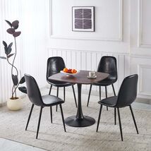 Mid-Century Dining Set Metal Leg MDF Top Pedestal Table 4-6 People - $433.99
