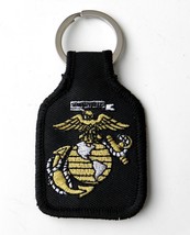 Us Marines Marine Corps Globe Anchor Embroidered Key Ring Keychain 1.75 X 2.75 &quot; - £4.57 GBP