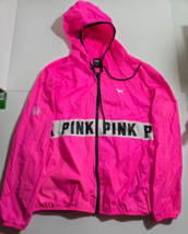 Victoria&#39;s Secret PINK Anorak Windbreaker Hoodie Jacket Full Zip Medium ... - $69.99