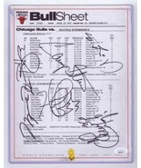 Michael Jordan 1996-97 Chicago Bulls Signed Lineup Card + Shawn Kemp JSA... - £3,883.57 GBP