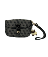 Dooney &amp; Bourke Small Signature Fabric Wristlet Black - $19.94