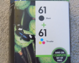 Genuine HP 61 Black + Tri Color Ink Cartridges--FREE SHIPPING! - $19.75