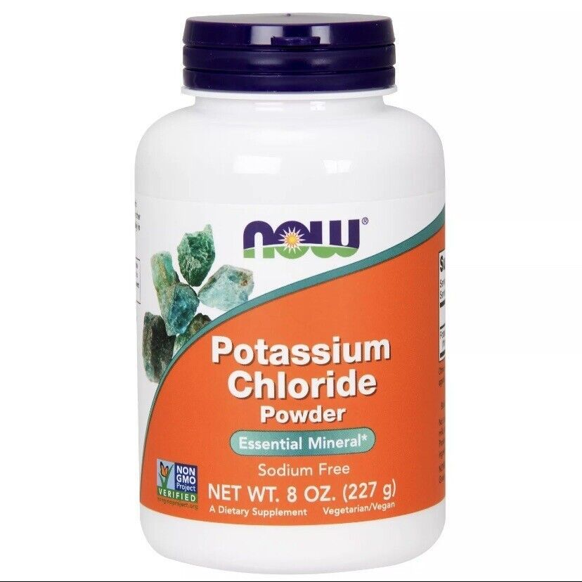 NOW Foods Potassium Chloride Powder, 365 mg, 8 oz. - Sealed - $6.04
