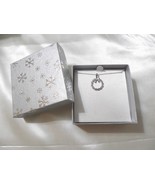 Department Store 18&quot; SS Christmas Wreath Diamond Pendant Necklace HL604 ... - $785.76 MXN