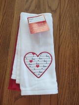 Harper Lane 2 Pack Hand Towels Love Valentine&#39;s Day Holiday - £23.16 GBP