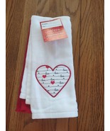 Harper Lane 2 Pack Hand Towels Love Valentine&#39;s Day Holiday - £23.16 GBP