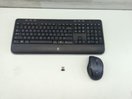 Logitech K520 Wireless Desktop Keyboard M510 Mouse 1 Dongle Tested Works Great - £22.82 GBP