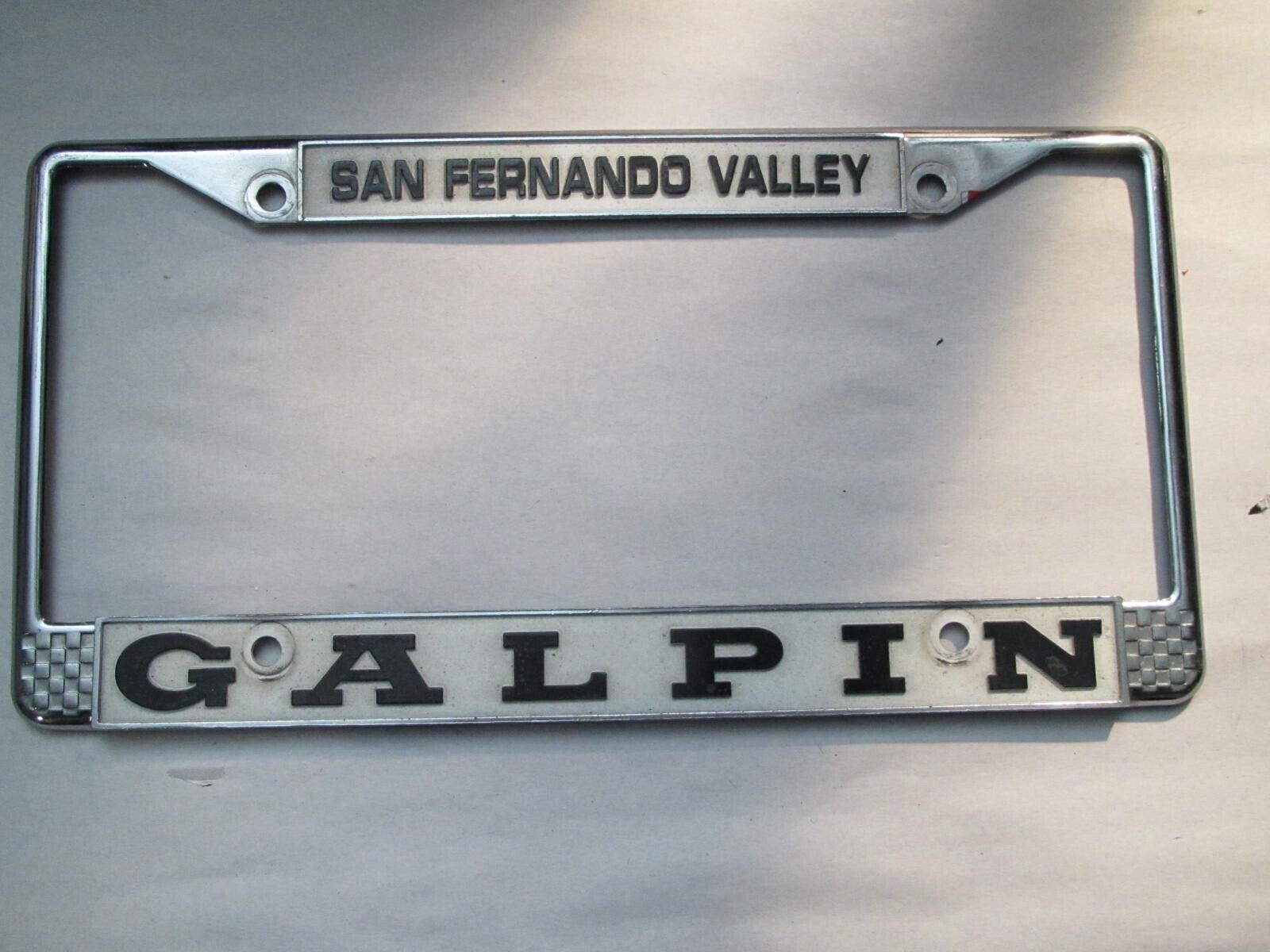 San Fernando Vally Galpin License Plate Frame Dealership Metal - $17.60