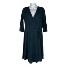 Torrid Women&#39;s Darkhaven Blue Mini Rib Knit Wrap Dress Torrid Size 00/M - £29.08 GBP