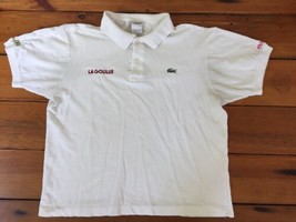 Lacoste Alligator Evian La Goulue Short White Cotton Short Sleeve Polo S... - $24.99