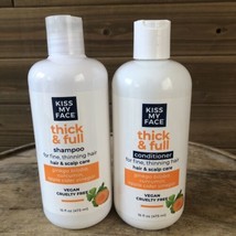 Kiss My Face Thick &amp; Full Shampoo And Conditioner Set 16 Oz - £29.34 GBP