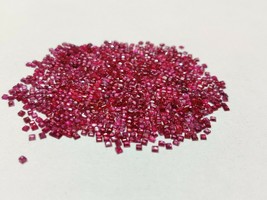 Natural Ruby Square Cut Mixed Lot Ruby Loose Ruby Gemstone For Jewelry Making - £44.74 GBP+