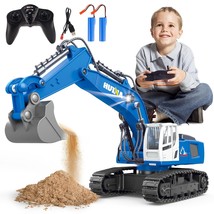 Remote Control Excavator Toys For Boys,12 Channels 2.4G Rc Excavators Boy Toys F - £34.70 GBP