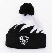 Mitchell &amp; Ness Brooklyn Nets Cuff Knit Beanie Skull Cap Men&#39;s One Size NWT - £20.46 GBP