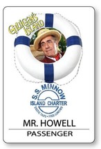 MR HOWELL of GILLIGAN&#39;S Island Name Badge with Magnet Fastener Halloween Costume - £13.33 GBP