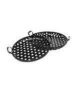 Set of Two Black Round Metal Indoor Outdoor Tray With Handles - €200,00 EUR
