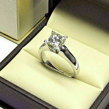 1CT Lab Created Diamond Engagement Solitaire Ring 14k White Gold Over - £73.95 GBP