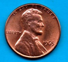 1965 Lincoln Memorial Penny - Near Uncirculated  About XF Brillant - £0.07 GBP