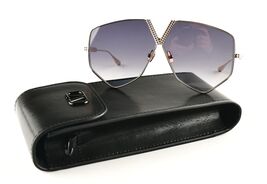 *Valentino V-Hexagon VLS-115A-64 Gold Oversized Platinum Gray Sunglasses - $299.99