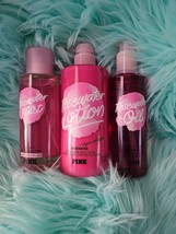 Victoria Secret Pink Rosewater Fragrance Mist Body Lotion &amp; Oil - $60.78