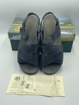 SAS Huggy Blue Leather Ankle Strap Tripad Comfort Sandals Women’s 9.5 N ... - $26.17