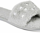I.N.C. Embellished Faux-Fur Slide Slippers Gray XL11/12 - $6.97