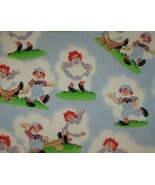 Raggedy Ann &amp; Andy Playtime Clouds Fleece Fabric© Simon &amp; Schuster, Inc.... - £39.50 GBP