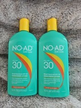 NO-AD SPF 30 Sunscreen Lotion Broad Spectrum Protection 16oz 2 Pack - $34.65