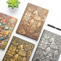Embossed Faux Leather Cover Retro Vintage Journal Notebook Lined Paper Diary - £21.69 GBP