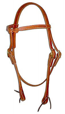 Amish USA Horse Tack Hermann Oak Leather Knotted Browband 975H200 - $43.07