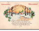 Natale Pensieri Invernale Orizzontale E Poesia DB Cartolina Z6 - £2.64 GBP